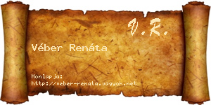 Véber Renáta névjegykártya